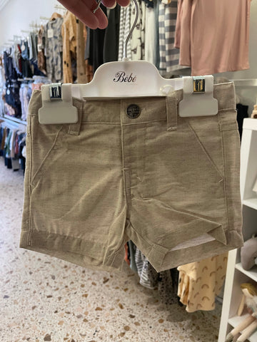 Louis Linen Shorts- Stone