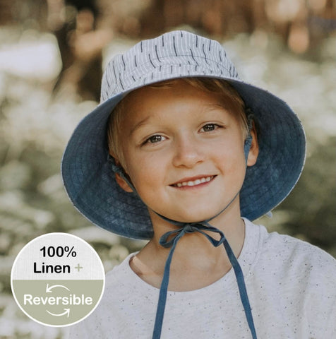 Boys Heritage Explorer Kids Reversible Sun Hat Sprig/ Steele SS21