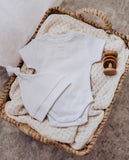 Milk Ribbed Knotted Beanie