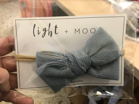 Charcoal Corduroy Bow Headband