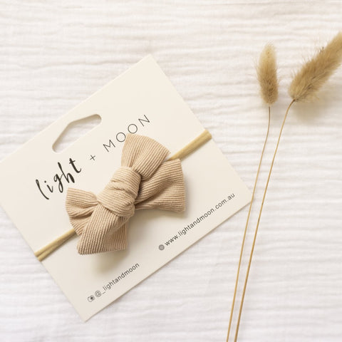 Beige Luxe Corduroy Headband