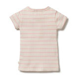 Pink Lemonade Organic Stripe Rib Top SS21
