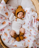 Bronze Merino Wool Bonnet & Booties