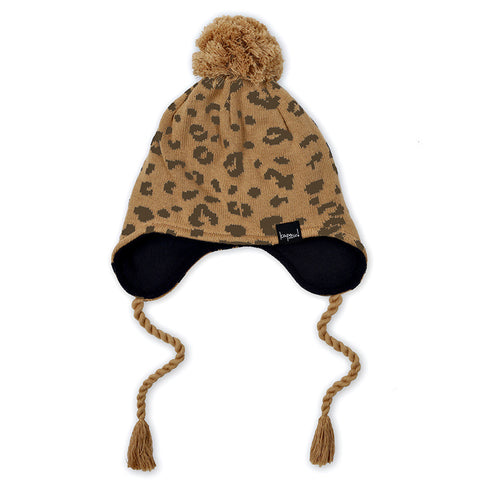 Leo Knit Pom Pom Beanie milk chocolate brown