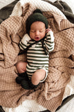 Olive Merino Wool Bonnet & Booties