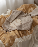 Rainbow Swaddle with Natural Fringe