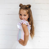 Sorbet Stripe Double Frill Leotard