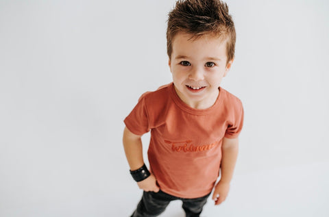 Branded Tee- Rust