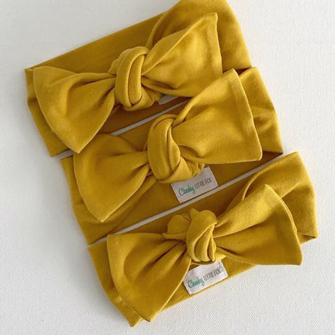 MUSTARD BOW KNOT HEADBAND