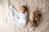 Silver Gum | Baby Jersey Wrap & Beanie Set