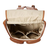 Faux Leather Nappy Backpack - Tan