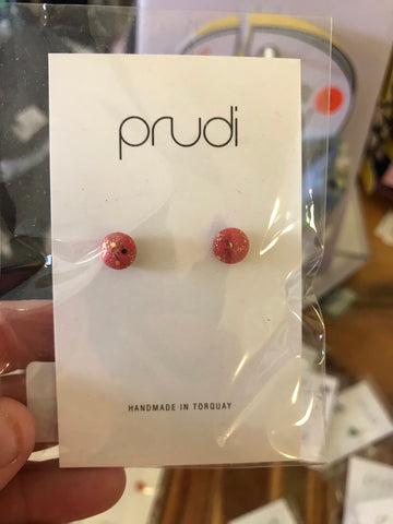 Red Sparkle kids earrings 1 pack