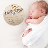 Classic Birth Announcement Disc- Natural