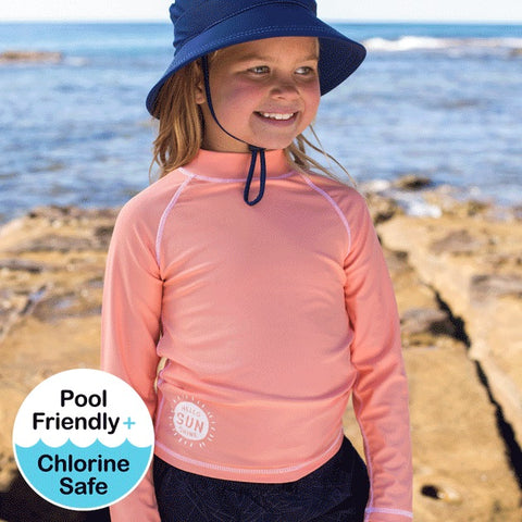 Girls Rash Vest UPF50+ Peach