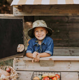 Heritage Explorer Kids Reversible Sun Hat- Mallee/ Olive