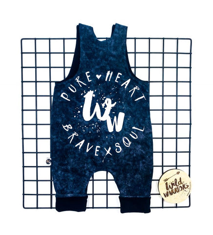 Stone Wash Reversible Romper