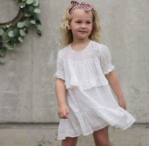 Christmas Pearl Tiered Ruffle Dress SS21