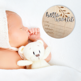 Classic Birth Announcement Disc- Natural