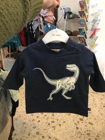 Jurassic X-ray Tee- Navy Marle