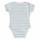 Sage Stripe Organic Short Sleeve Bodysuit SS22