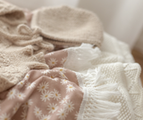 Mini Daisy Swaddle with Cream Fringe