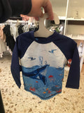 Cody Whale Rash Vest- Blue