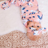 PEONY ROSE FLORAL TOP KNOT HEADBAND