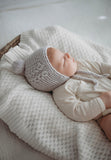 Grey Merino Wool Bonnet & Booties