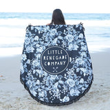 Midnight Blossom Round Towel