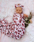 Fleur Baby Jersey Wrap & Topknot Set
