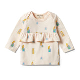 Organic Ruffle Top- Rainbow Mountain