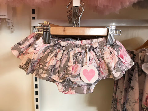 Grey Floral Tutu Skort