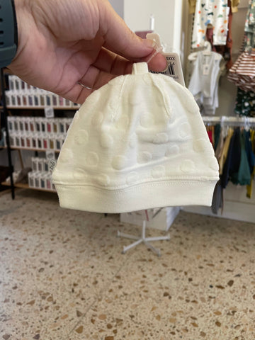 Spot Layette Beanie- Cloud
