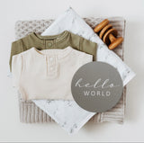 Silver Gum | Baby Jersey Wrap & Beanie Set