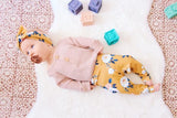 Mustard Peony Bow Knot Headband