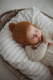 Bronze Merino Wool Bonnet & Booties