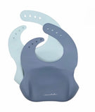 BLUE SHADES SILICONE BIBS 2 PACK