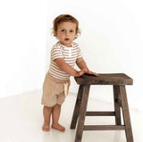 Pebble Stripe Organic Short Sleeve Bodysuit SS22
