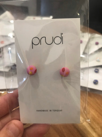 Purple, orange, red & yellow kids earrings 1 pack