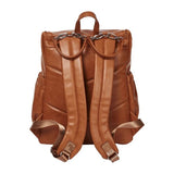 Faux Leather Nappy Backpack - Tan