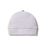 Lavender Organic Stripe Rib Beanie