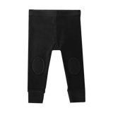 Black Baby Knee Patch Tights- Black