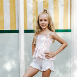 Sorbet Stripe 2 in 1 Shirred Top/skirt