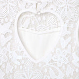 Tara Heart Back Dress- Ivory